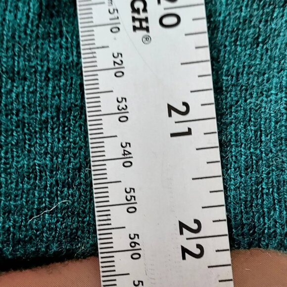 Vintage Womans Sweater Bee by Banff Hunter Green Sz S Turdle Neck Long Sleeves - Picture 7 of 8